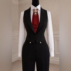 Oscar de la Renta Necktie Necklace Stunning Brooch and Beaded Necklace